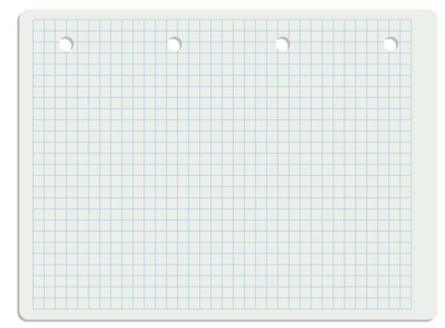 矢量图的白色方形的学校纸页