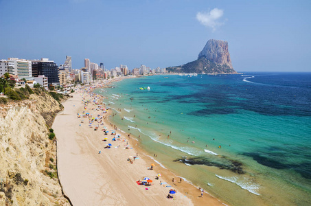 风景如画的卡尔，在西班牙的沙滩
