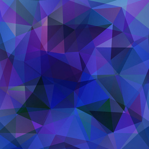 抽象的马赛克背景。三角几何背景。设计元素。矢量图。深蓝色 紫色颜色