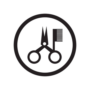 美容工具图标矢量隔离白色背景为您的 web 和移动应用程序设计, 美发工具徽标概念