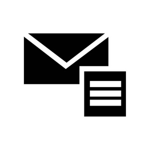 打开电子邮件图标矢量隔离在白色背景为您的 web 和移动应用程序设计, 打开电子邮件徽标概念