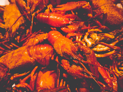 煮熟的小龙虾背景图片图片
