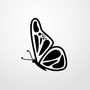蝴蝶图标。蝴蝶标志