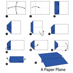 一步一步的说明如何折纸飞机
