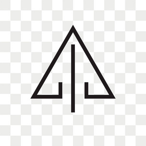 弯曲的徽标向上箭头矢量图标隔离在透明背景上, 向上箭头徽标概念照片