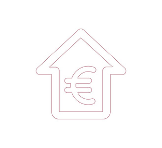 房子与钱标志图标