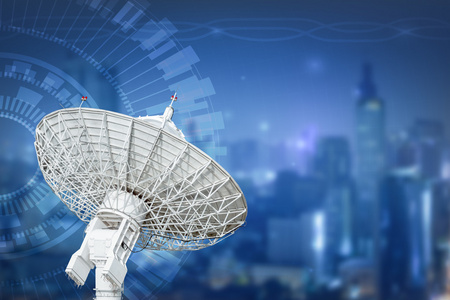 卫星天线雷达大尺寸上白色酒泉孤立照片