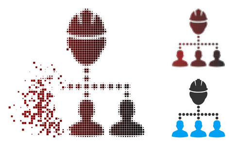 像素半色调工程师员工关系图标图片