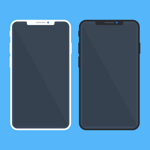 崭新的模式.当代设计.手机,智能手机模板设置.现代平面设计矢量图照片