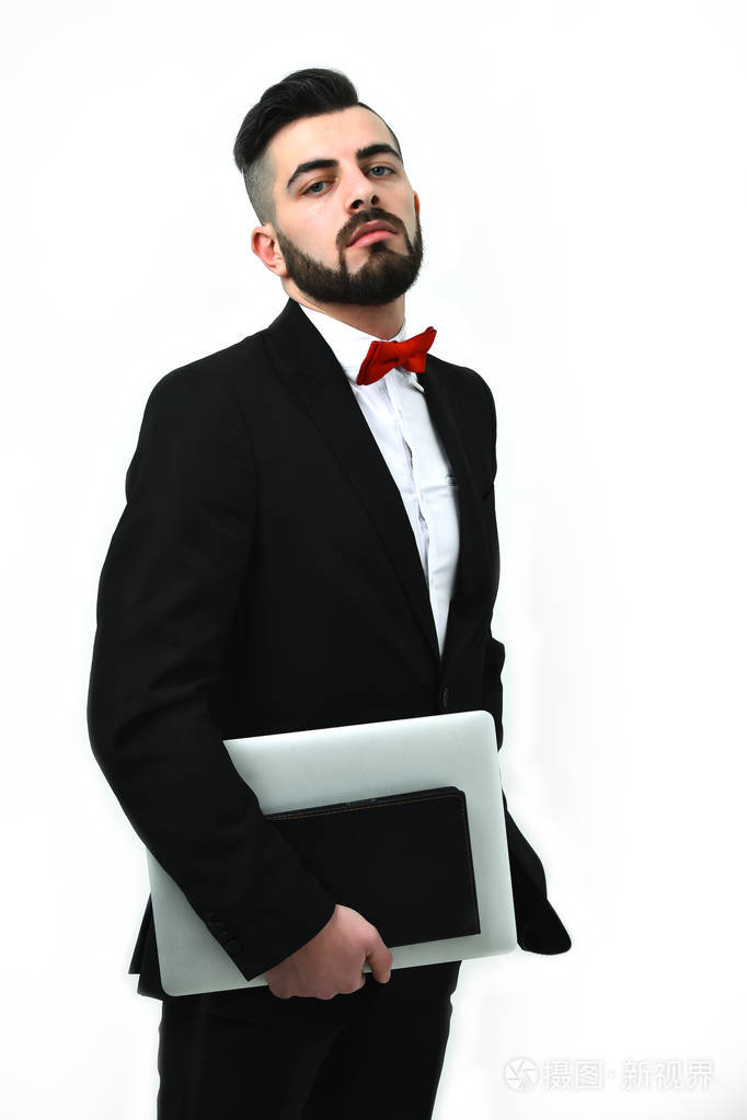 照片 人物 商人或电视播音员显示与傲慢和自信的外观.jpg