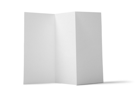 空白的折叠式的单张纸