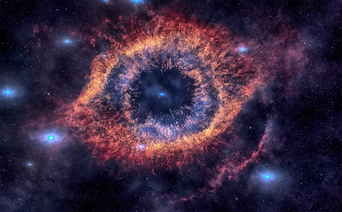 螺旋星云螺旋星云是一个大的行星状星云位于水瓶座星座照片