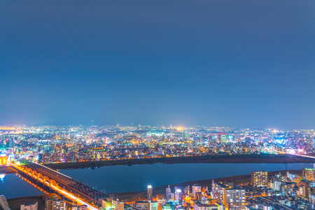 日本大阪2015 年 11 月 30 日 大阪市视图从梅田 s