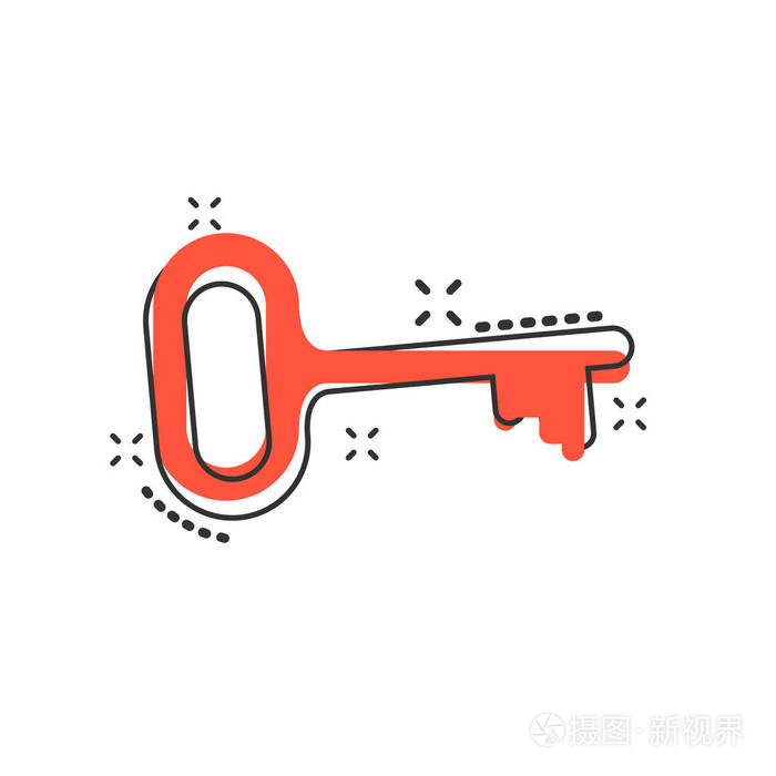 矢量卡通漫画风格的关键图标 秘密关键字符号插图象形文字 关键业务飞溅效果概念插画 正版商用图片0rtvgx 摄图新视界