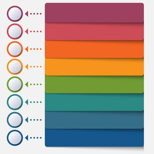 模板的信息图表颜色条 8 职位