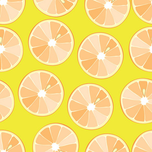 柑橘类水果，矢量图