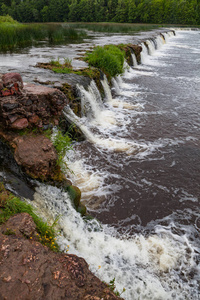 汶瀑布附近 Kuldiga，拉脱维亚。在欧洲最宽的瀑布