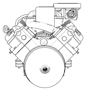汽车发动机平面图图片
