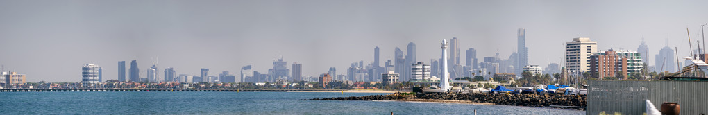 panoramautsikt ver melbourne skyline