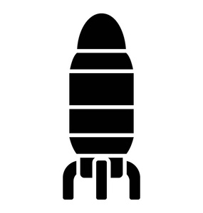 描绘玩具火箭的演奏设备的图标
