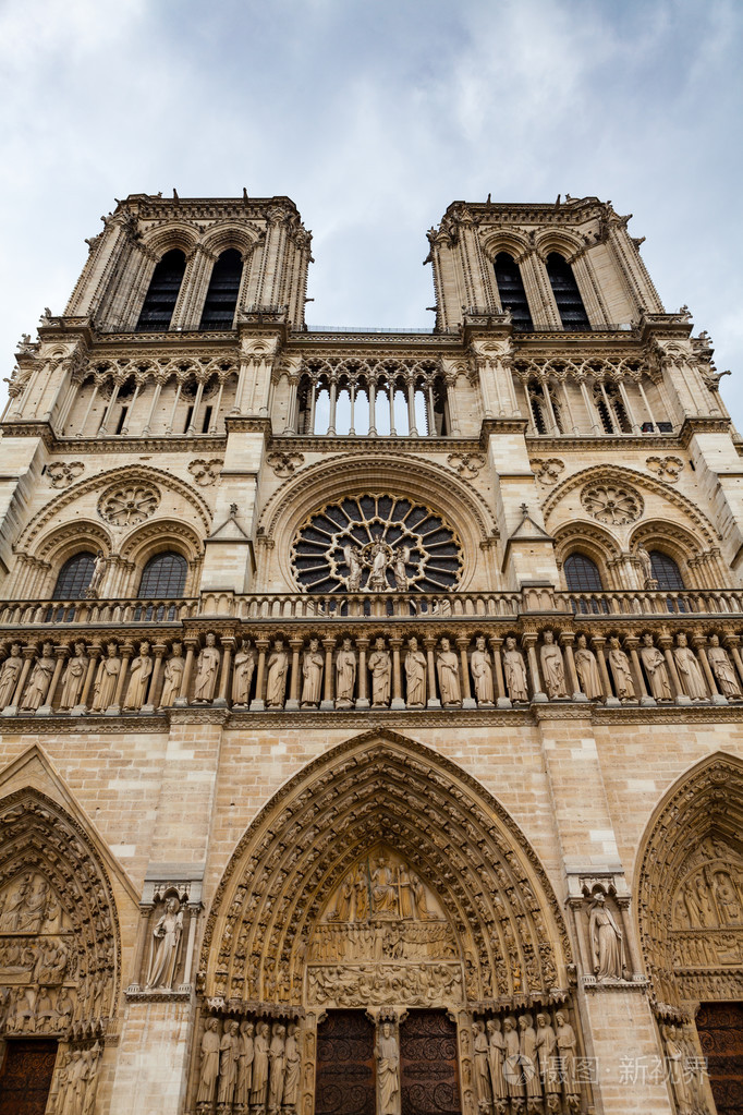 在巴黎法国巴黎圣母院大教堂