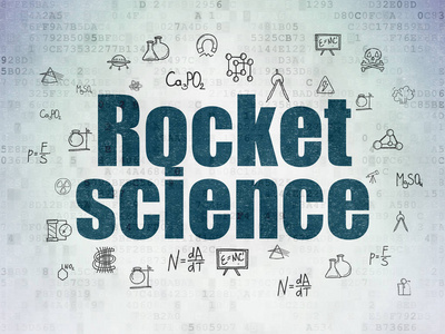 科学概念 火箭科学数字数据纸张背景上