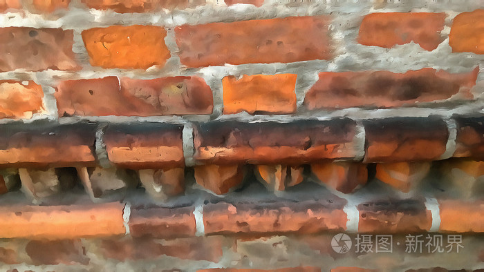 砖石, 墙, 水彩插图, 砖, 石头, 老 brickw