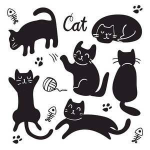 猫字矢量设计cat 矢量采集设计