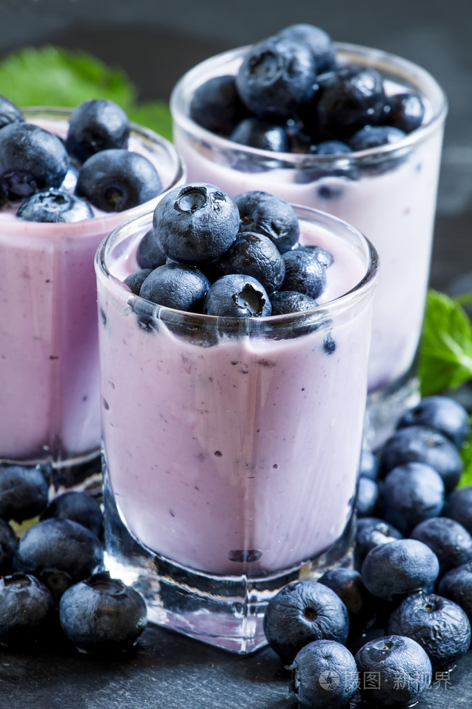 丁香自制酸奶的蓝莓