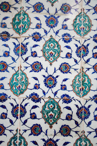 奥斯曼帝国时间瓷砖与模式图片