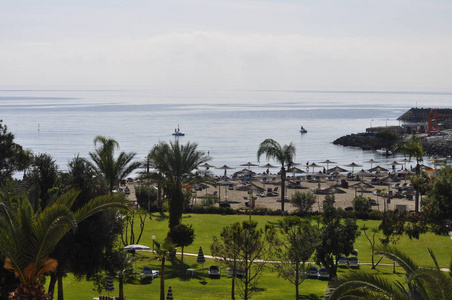 美丽的圣拉斐尔海滩利马索尔在塞浦路斯