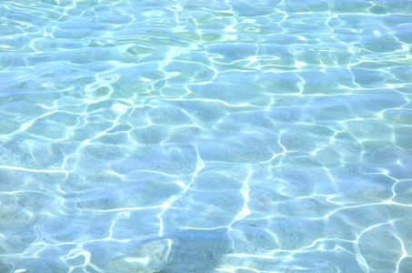 蓝色游泳池的表面, 海的背景水