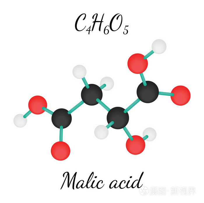 c4h6o5 苹果酸分子