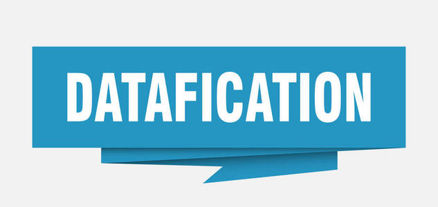 datafication 标志。datafication 纸折纸语音泡沫。datafication 标记。dataficatio