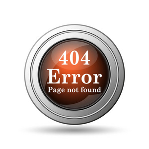 404错误图标。白色背景上的互联网按钮