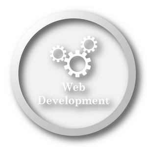 Web 开发图标。白色背景上的互联网按钮