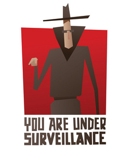 红色间谍剪影图片