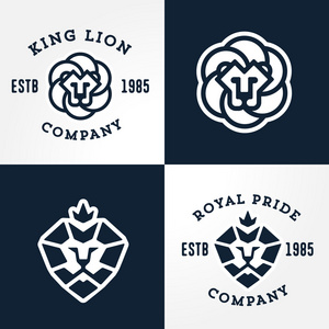 组的狮子 logo 模板