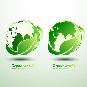 绿色世界概念