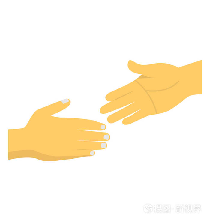两只手要加入来显示支持的概念