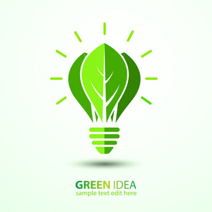 生态理念绿色灯泡