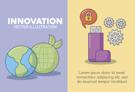 技术与创新设计图标矢量 ilustration