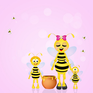 用蜂蜜蜜蜂妈妈