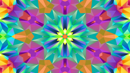抽象多彩的对称万花筒照片