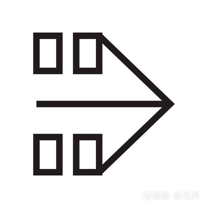 右箭头图标矢量隔离白色背景为您的 web 和移动应用程序设计, 右箭头