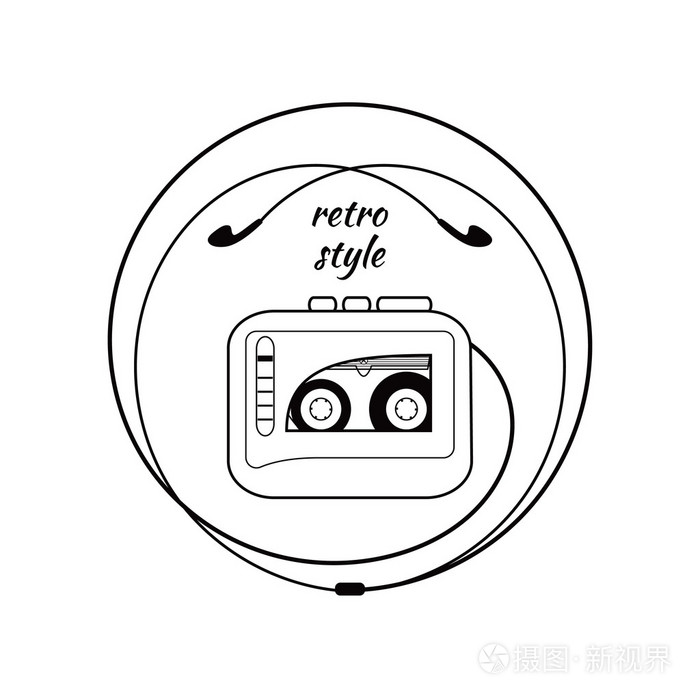 卡式录音机.矢量插画-正版商用图片0rvu27-摄图新视界
