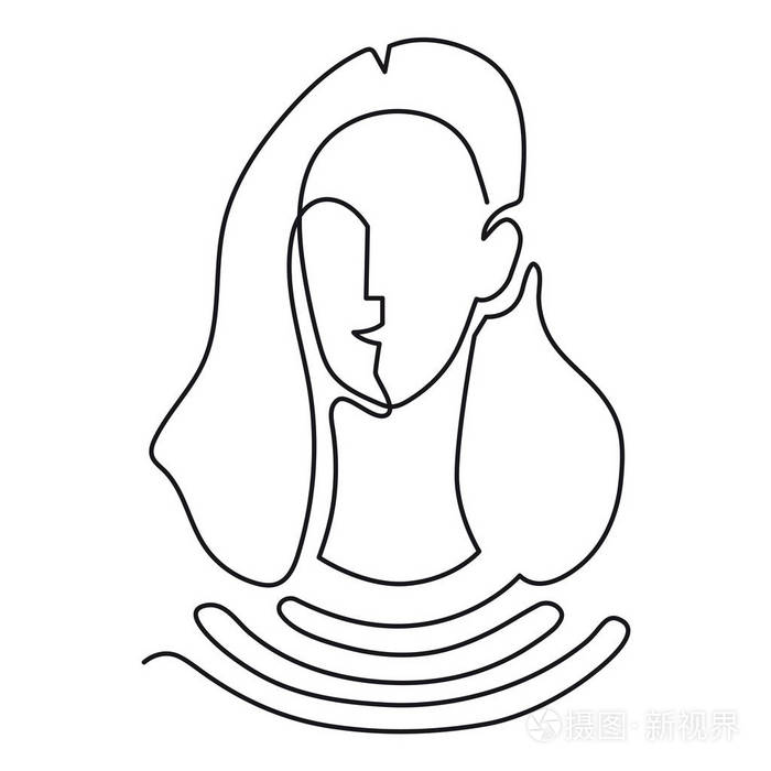 一个女人的抽象肖像.矢量图插画-正版商用图片0rvv8g-摄图新视界