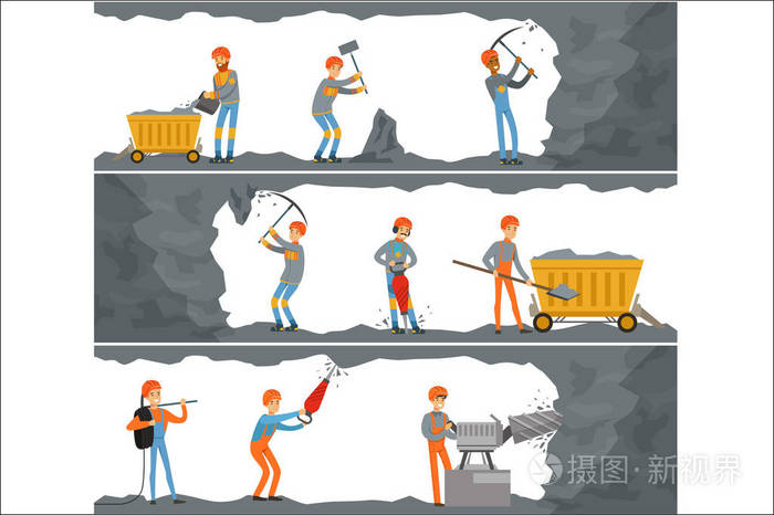 煤炭行业,多层次, 电器轴插画-正版商用图片0rvvg5-摄图新视界