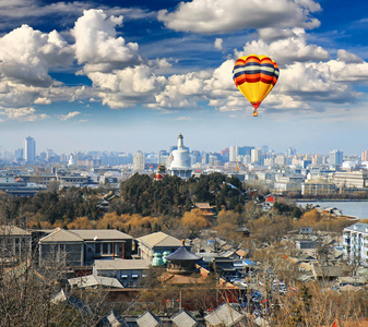 北京市从京山山顶鸟瞰图