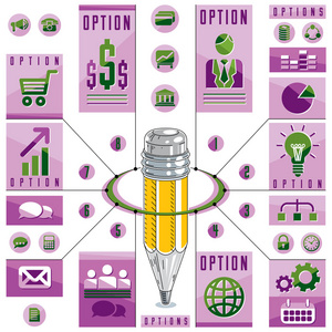 创造性的信息图表概念元素